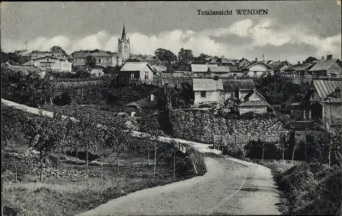 Ak Cesis Wenden Lettland, Gesamtansicht