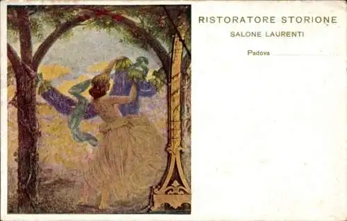 Ak Padova Padua Veneto, Ristoratore Storione, Salone Laurenti