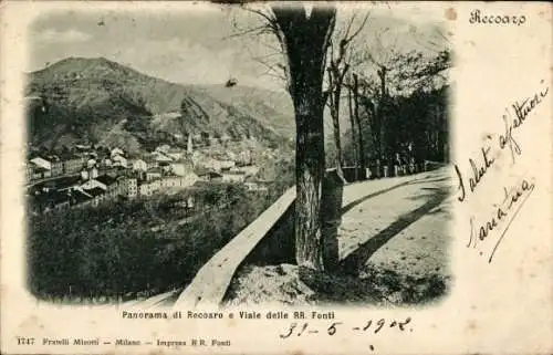 Ak Recoaro Vicenza Veneto Venetien, Ort vom Weg gesehen