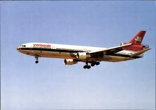 Ak Schweizerisches Passagierflugzeug McDonell-Douglas MD-11, Swissair