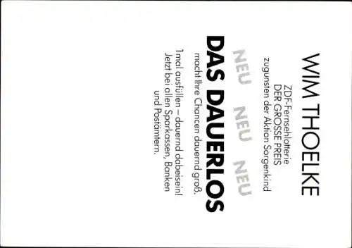 Ak Moderator Wim Thoelke, Portrait, Autogramm