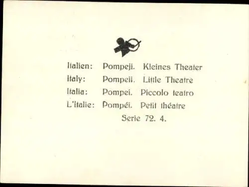 Stereo Foto Pompeji Campania, Kleines Theater