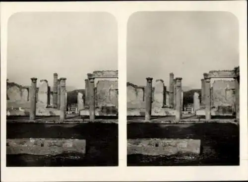 Stereo Foto Pompeji Campania, Tempel der Venus