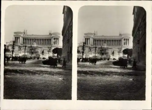 Stereo Foto Roma Rom Lazio, Denkmal Viktor Emanuel