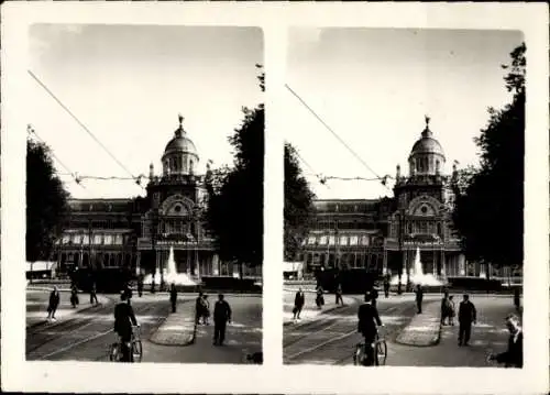 Stereo Foto Amsterdam Nordholland Niederlande, Frederiksplatz, Palast für Volkswohlfahrt