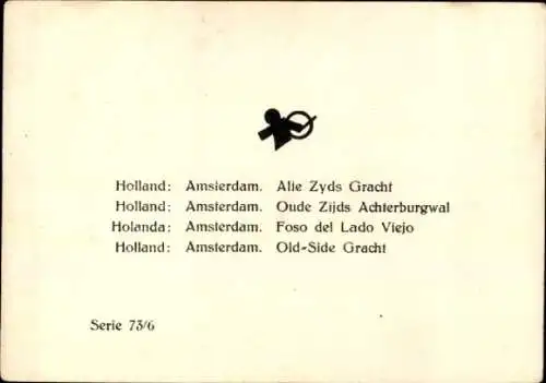 Stereo Foto Amsterdam Nordholland Niederlande, Alte Zyds Gracht