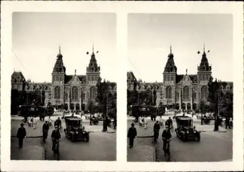Stereo Foto Amsterdam Nordholland Niederlande, Rijks Museum