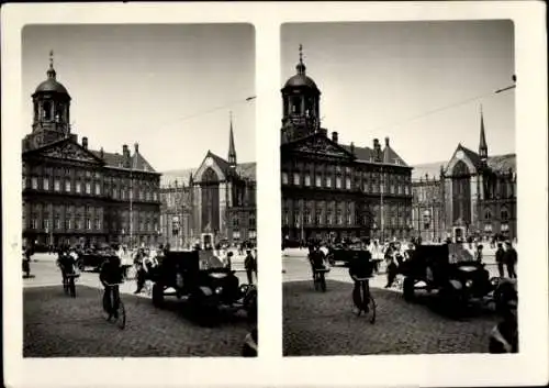 Stereo Foto Amsterdam Nordholland Niederlande, Dom, Kgl. Palast