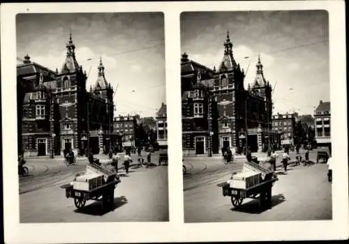 Stereo Foto Amsterdam Nordholland Niederlande, Leidscher Platz, Stadttheater