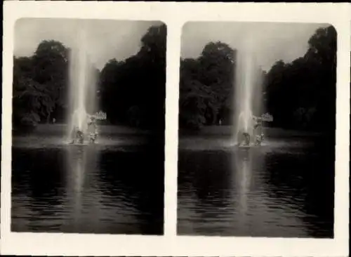 Stereo Foto Düsseldorf am Rhein, Hofgartenpartie am Runden Weiher