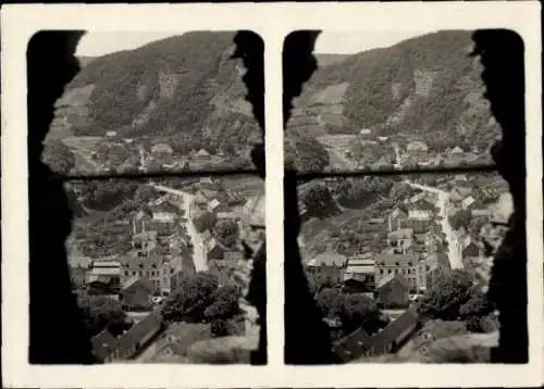 Stereo Foto Altenahr im Kreis Ahrweiler Rheinland Pfalz, Blick von der Burg in das Ahrtal