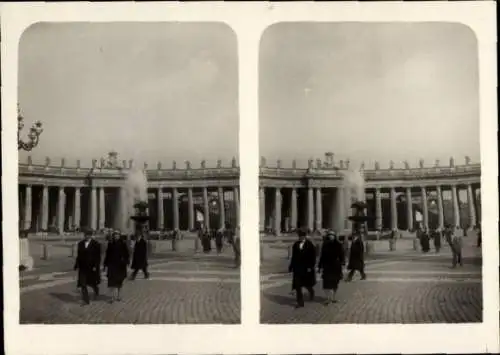 Stereo Foto Roma Rom Lazio, Säulengang an der Peterskirche