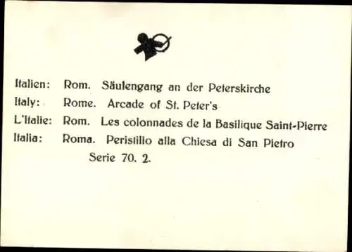 Stereo Foto Roma Rom Lazio, Säulengang an der Peterskirche