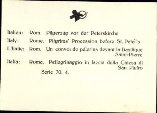 Stereo Foto Roma Rom Lazio, Pilgerzug vor der Peterskirche