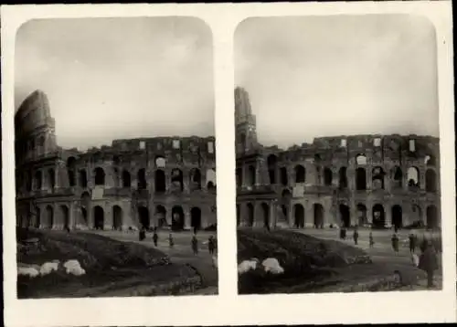 Stereo Foto Roma Rom Lazio, Kolosseum, Außenansicht