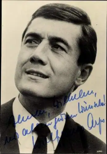 Foto Schauspieler Wolfgang Arps, Portrait, Autogramm