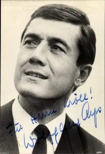 Foto Schauspieler Wolfgang Arps, Portrait, Autogramm