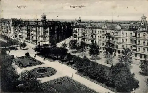 Ak Szczecin Stettin Pommern, Augustaplatz