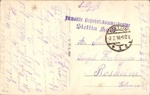 Ak Szczecin Stettin Pommern, Augustaplatz