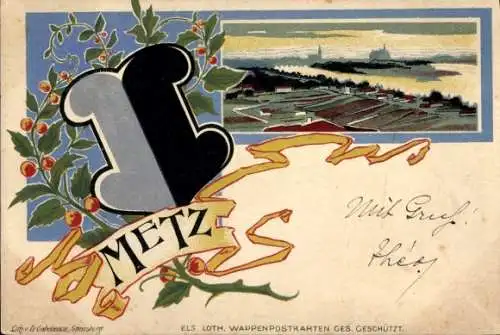 Wappen Litho Metz Moselle, Landschaft