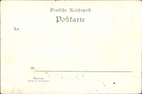 Litho Apolda in Thüringen, Schloss, Viadukt, Marktplatz, Bahnhofstraße