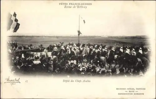 Ak Bétheny Marne, Fetes Franco Russes, Defile des Chefs Arabes