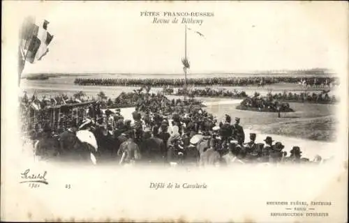 Ak Bétheny Marne, Fetes Franco Russes, Defile de la Cavalerie
