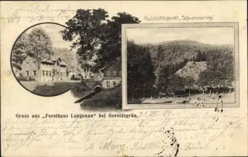 Ak Geroldsgrün im Frankenwald Oberfranken, Forsthaus Langenau, Schwammerling