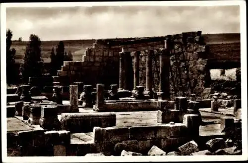Ak Kafarnaum Kapernaum Israel, Ruinen der Synagoge