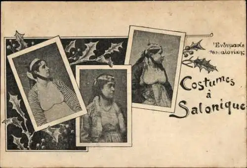 Ak Thessaloniki Griechenland, Griechinnen, Porträt