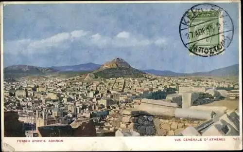 Ak Athen Griechenland, vue generale