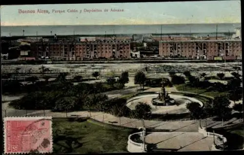 Ak Buenos Aires Argentinien, Parque Colón, Depositos de Aduana