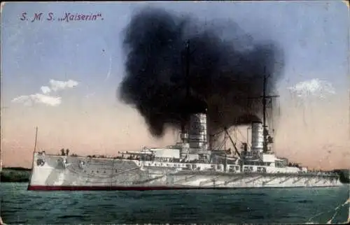 Ak Deutsches Kriegsschiff, SMS Kaiserin, Kaiserliche Marine