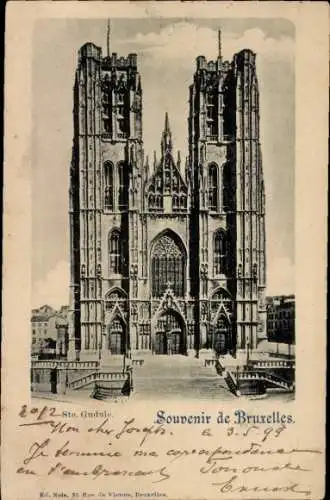 Ak Brüssel Brüssel, Kirche Ste Gugule