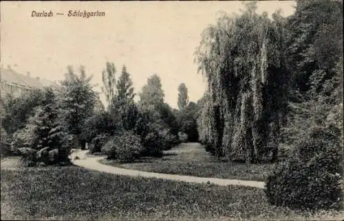 Ak Durlach Karlsruhe in Baden, Schlossgarten