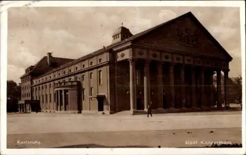 Ak Karlsruhe in Baden, Städt. Konzerthaus