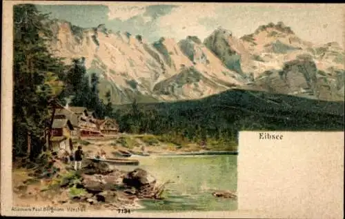 Künstler Litho Grainau in Oberbayern, Eibsee