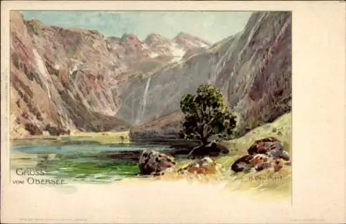 Künstler Litho Deuchert, H., Schönau am Königssee, Obersee