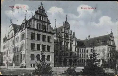 Ak Freiburg im Breisgau, Gewerbeschule
