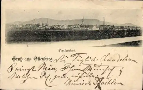 Ak Offenburg in Baden Schwarzwald, Gesamtansicht