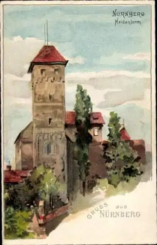 Litho Nürnberg in Mittelfranken, Heidenturm