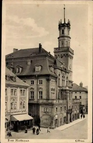 Ak Löbau in der Oberlausitz Sachsen, Rathaus