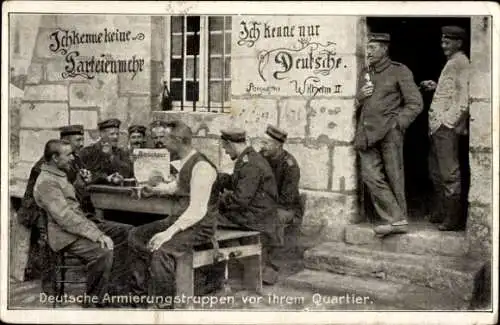 Ak Deutsche Soldaten, WK I, Armierungstruppen