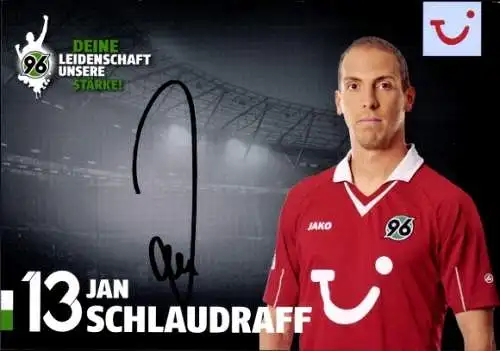 Autogrammkarte Fußball, Jan Schlaudraff, Hannover 96