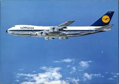 Ak Boeing Jet 747, Lufthansa, Deutsches Passagierflugzeug