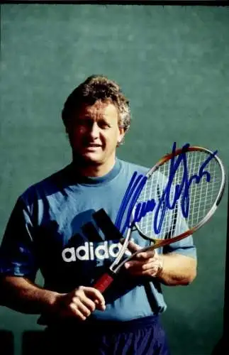 Foto Tennistrainer Klaus Hofsäss, Portrait, Autogramm