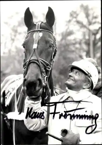 Foto Trabrennsportler Johannes Frömming, Portrait, Autogramm