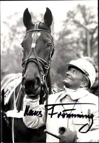 Foto Trabrennsportler Johannes Frömming, Portrait, Autogramm