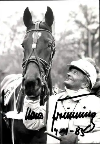 Foto Trabrennsportler Johannes Frömming, Portrait, Autogramm