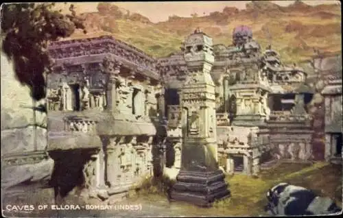 Ak Mumbai Bombay Indien, Caves of Ellora
